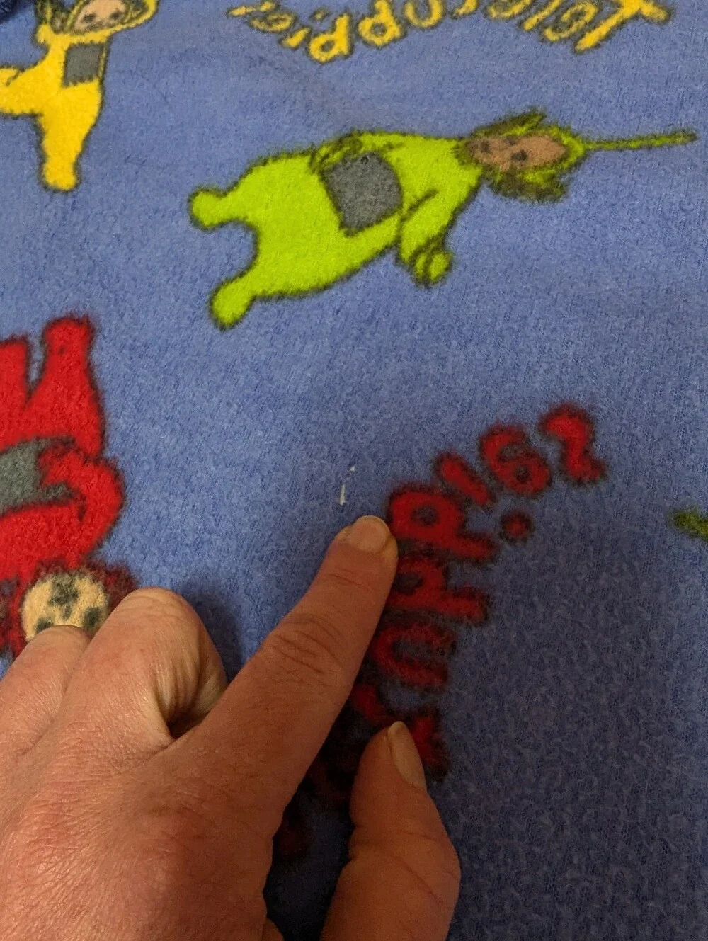 Vintage 90s Teletubbies Fleece Throw Blanket 58